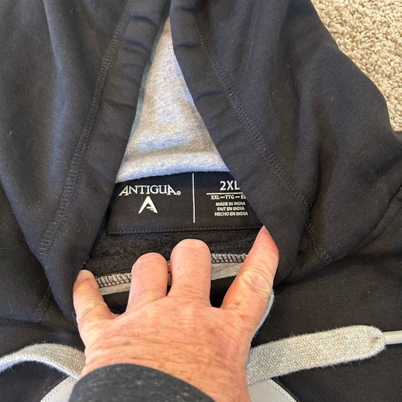 Steelers Antigua Black Victory Pullover Hoodie. Embroidered Logo. Like new 2XL - Picture 5 of 12